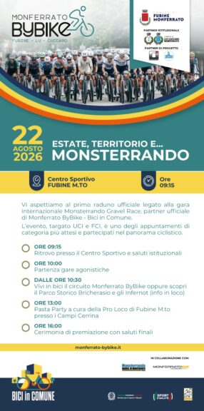 Manifestazione ciclistica MONSTERRANDO 22 agosto 2026
